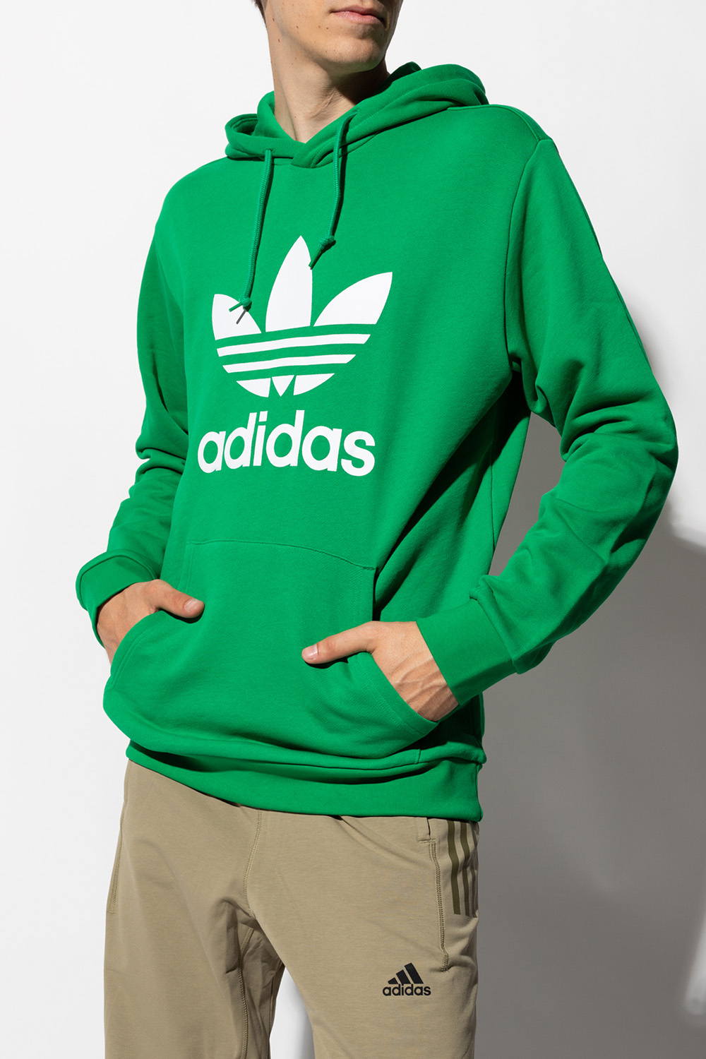 Adidas green shop hoodie men